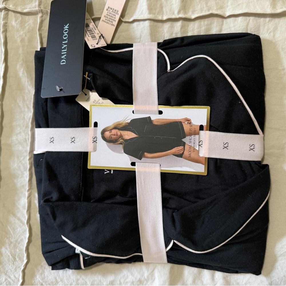 Victoria's Secret Black and White Pajama Set